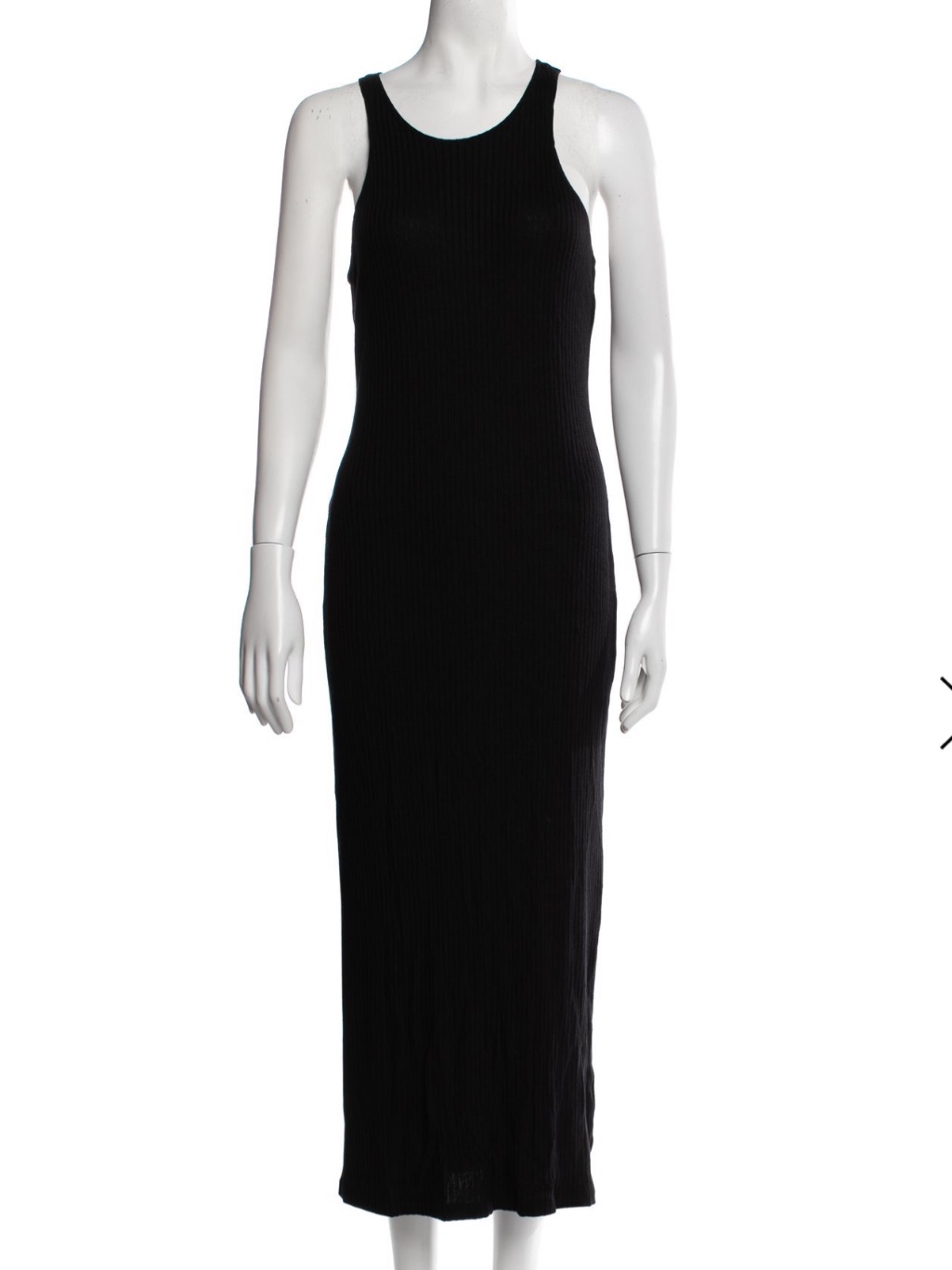 Reformation Jeans High Neck Ribbed Midi Dress